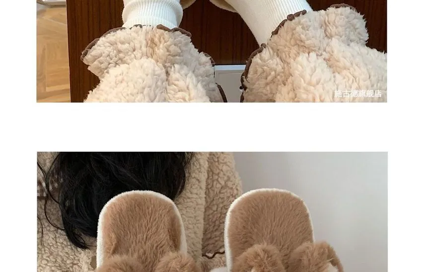 Animal Fleece Home Slippers