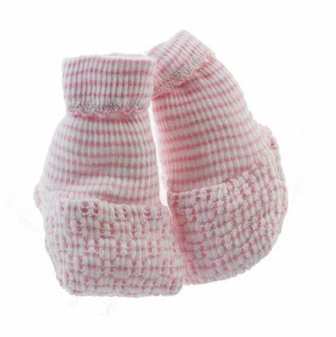 Baby Girls Pink Knitted Bootie Socks
