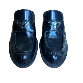Black Chunky Mules - 7.5