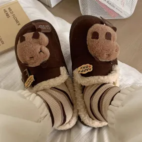 Capybara Fleece Slippers