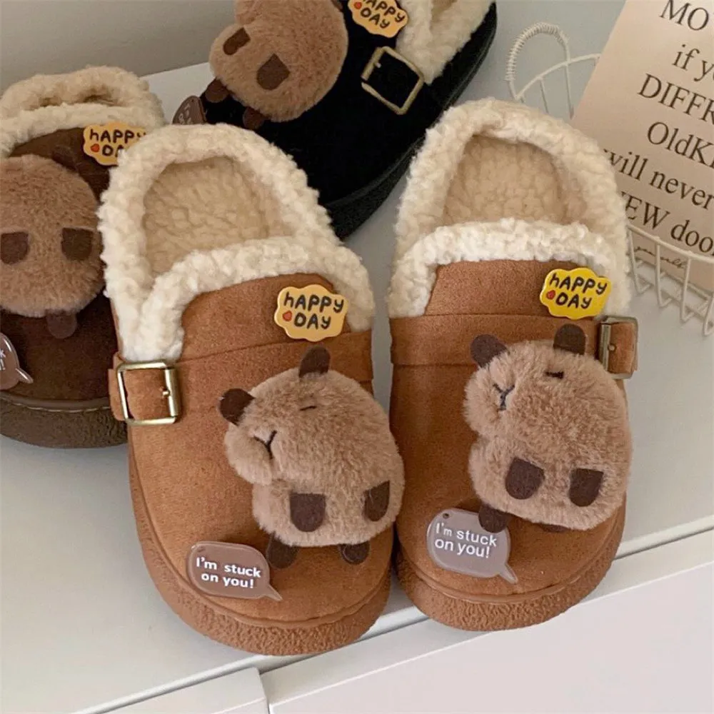 Capybara Fleece Slippers