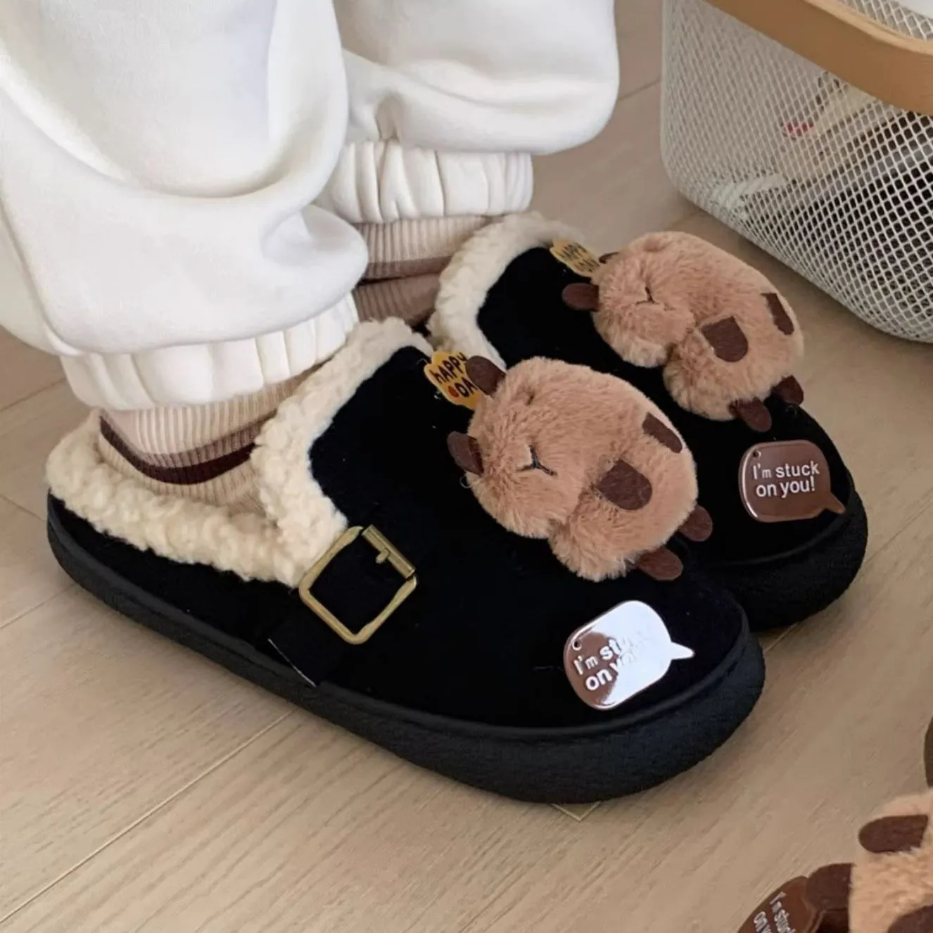Capybara Fleece Slippers