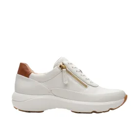 Clarks scarpa casual da donna Tivoli Zip 176650 D bianco sporco