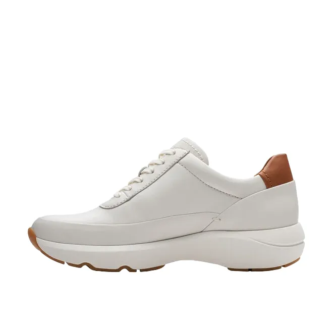 Clarks scarpa casual da donna Tivoli Zip 176650 D bianco sporco