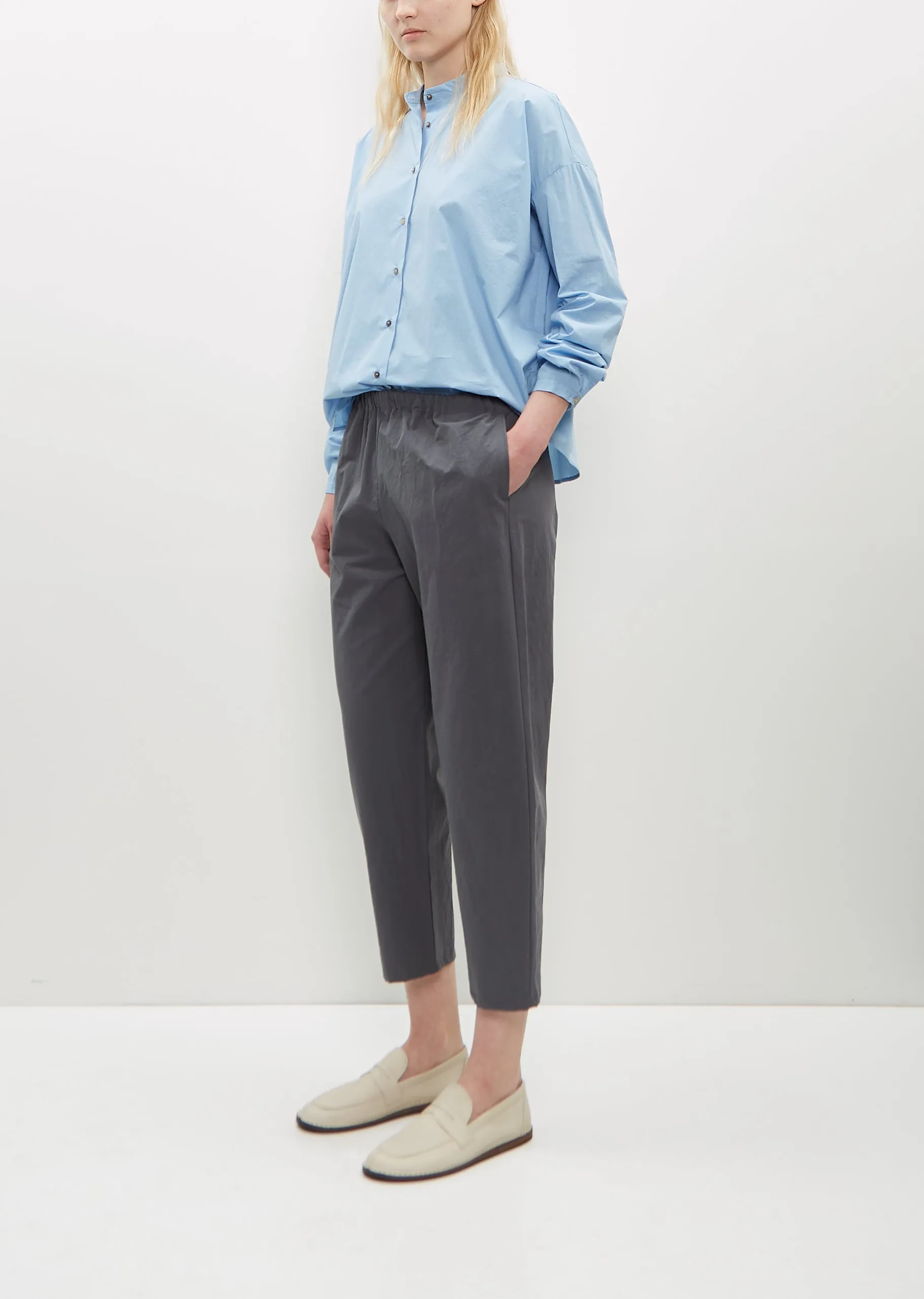 Cotton Cropped Tapered Pullon Pants