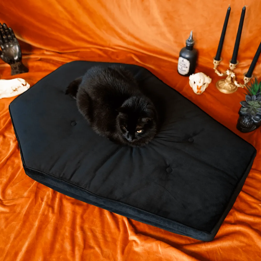 Critter Coffin - Coffin Shaped Memory Foam Pet Bed for Dogs & Cats