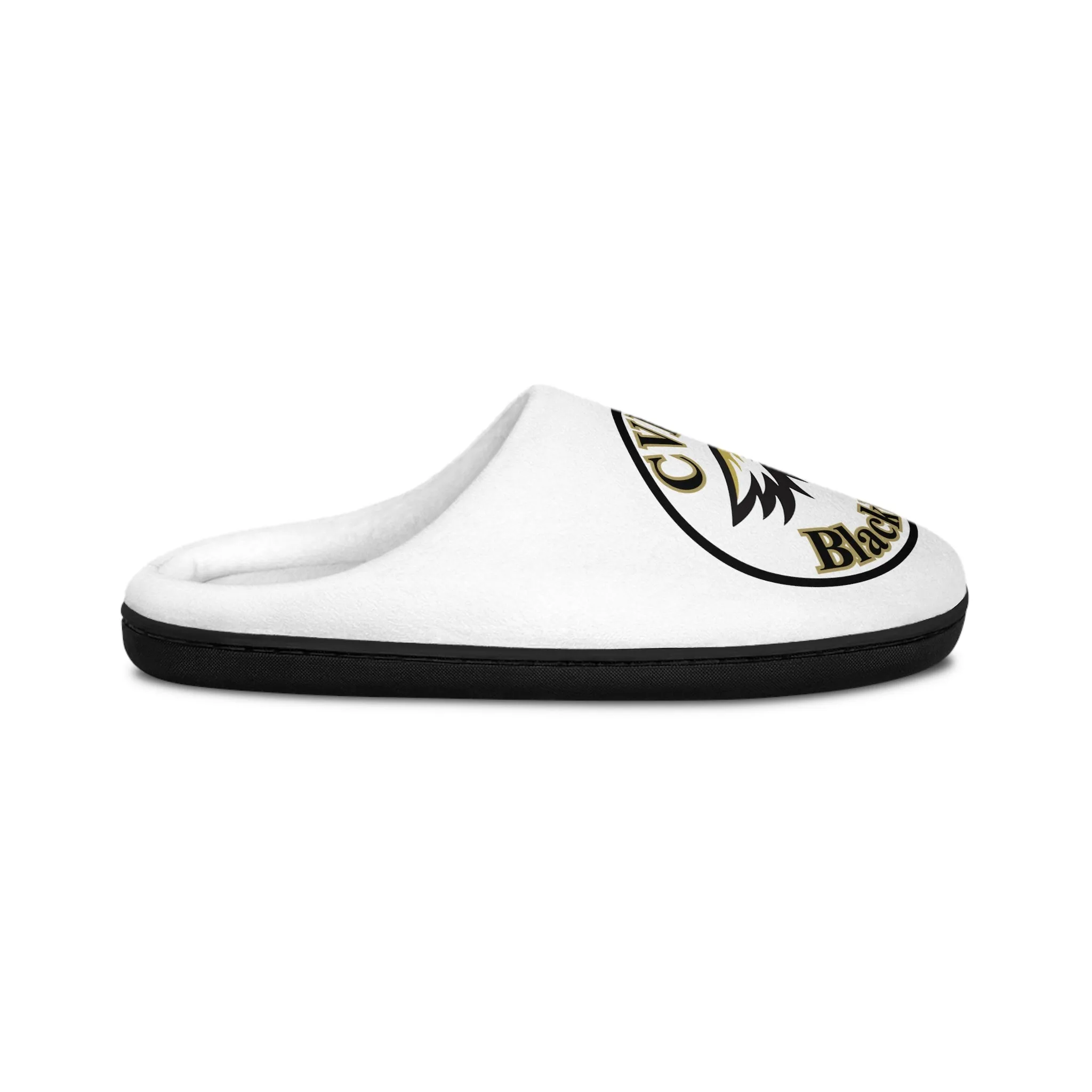 CVHS Blackhawk Circle Logo Men's Soft Flannel Fleece Indoor Slippers