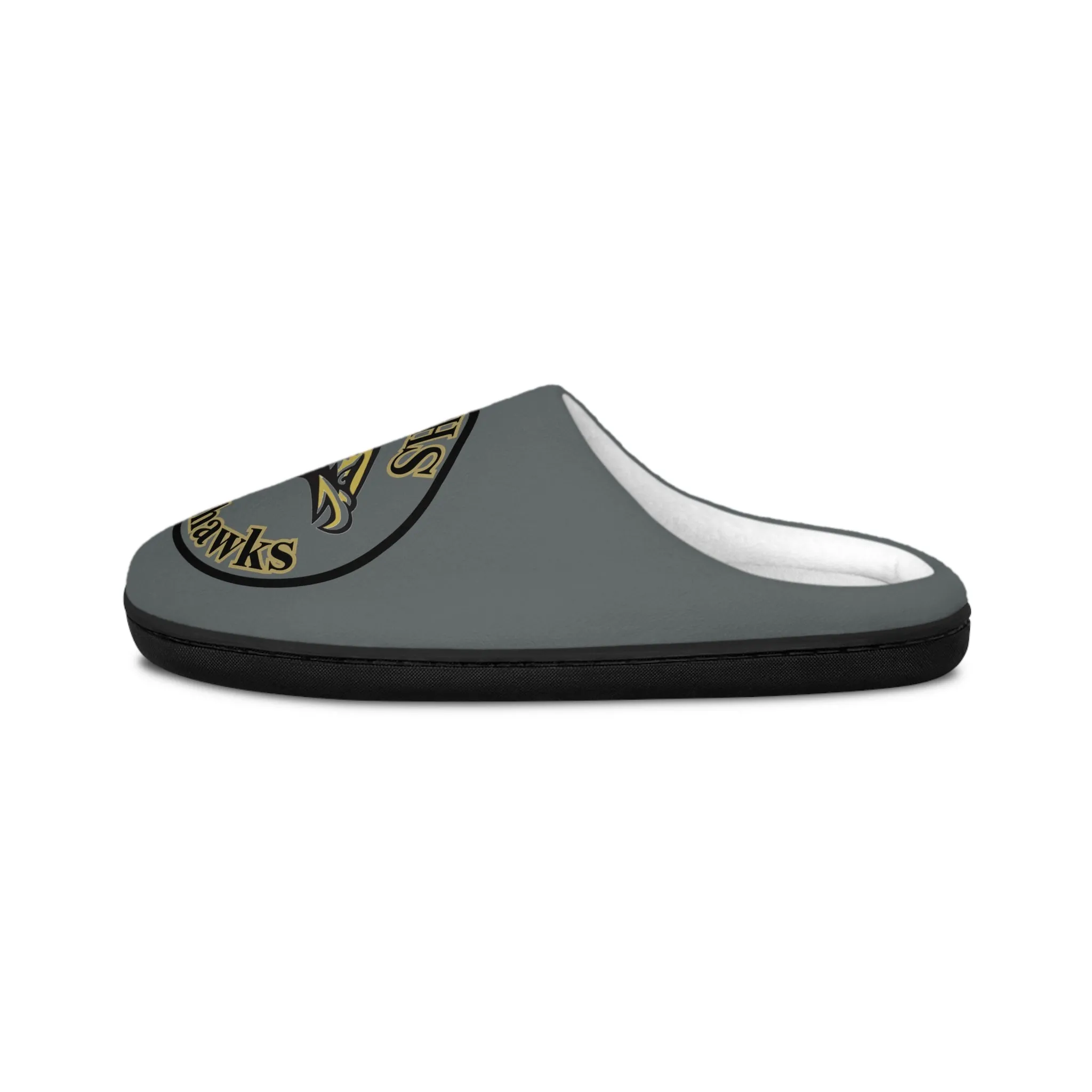 CVHS Blackhawk Circle Logo Men's Soft Flannel Fleece Indoor Slippers