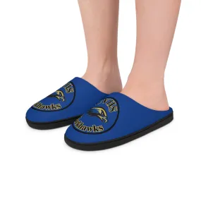 CVHS Blackhawk Circle Logo Men's Soft Flannel Fleece Indoor Slippers