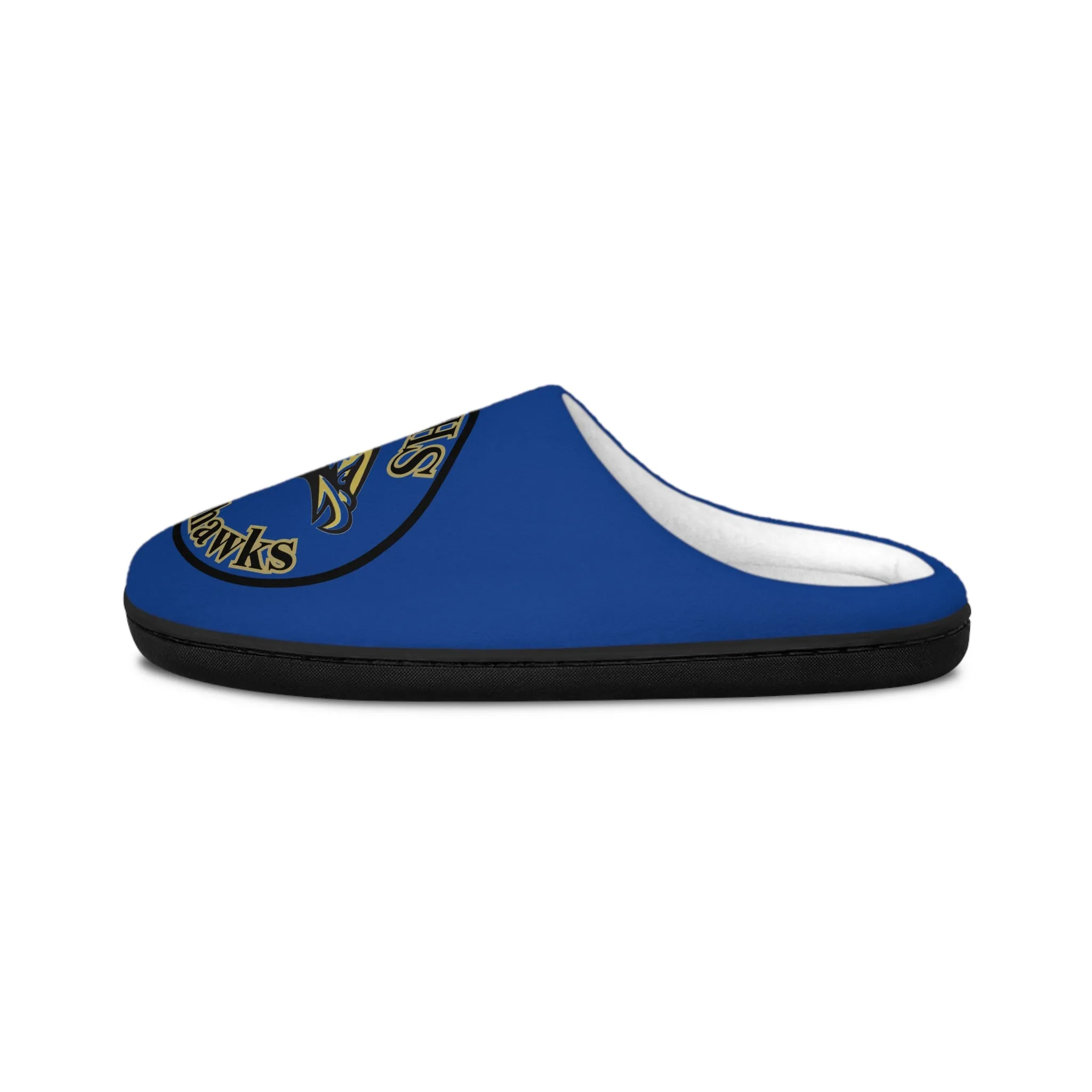 CVHS Blackhawk Circle Logo Men's Soft Flannel Fleece Indoor Slippers