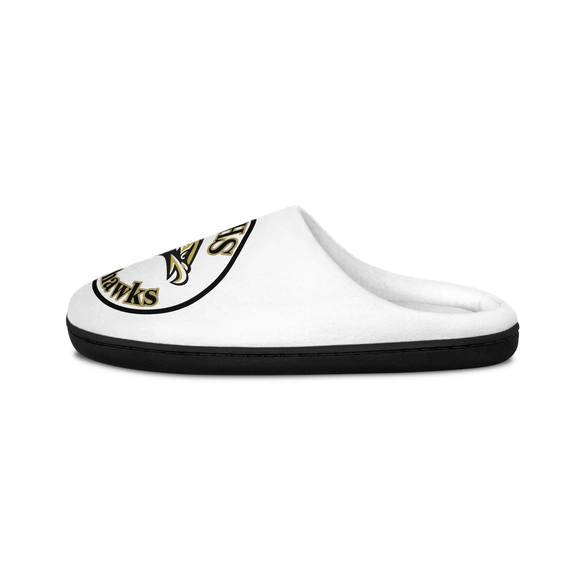 CVHS Blackhawk Circle Logo Men's Soft Flannel Fleece Indoor Slippers