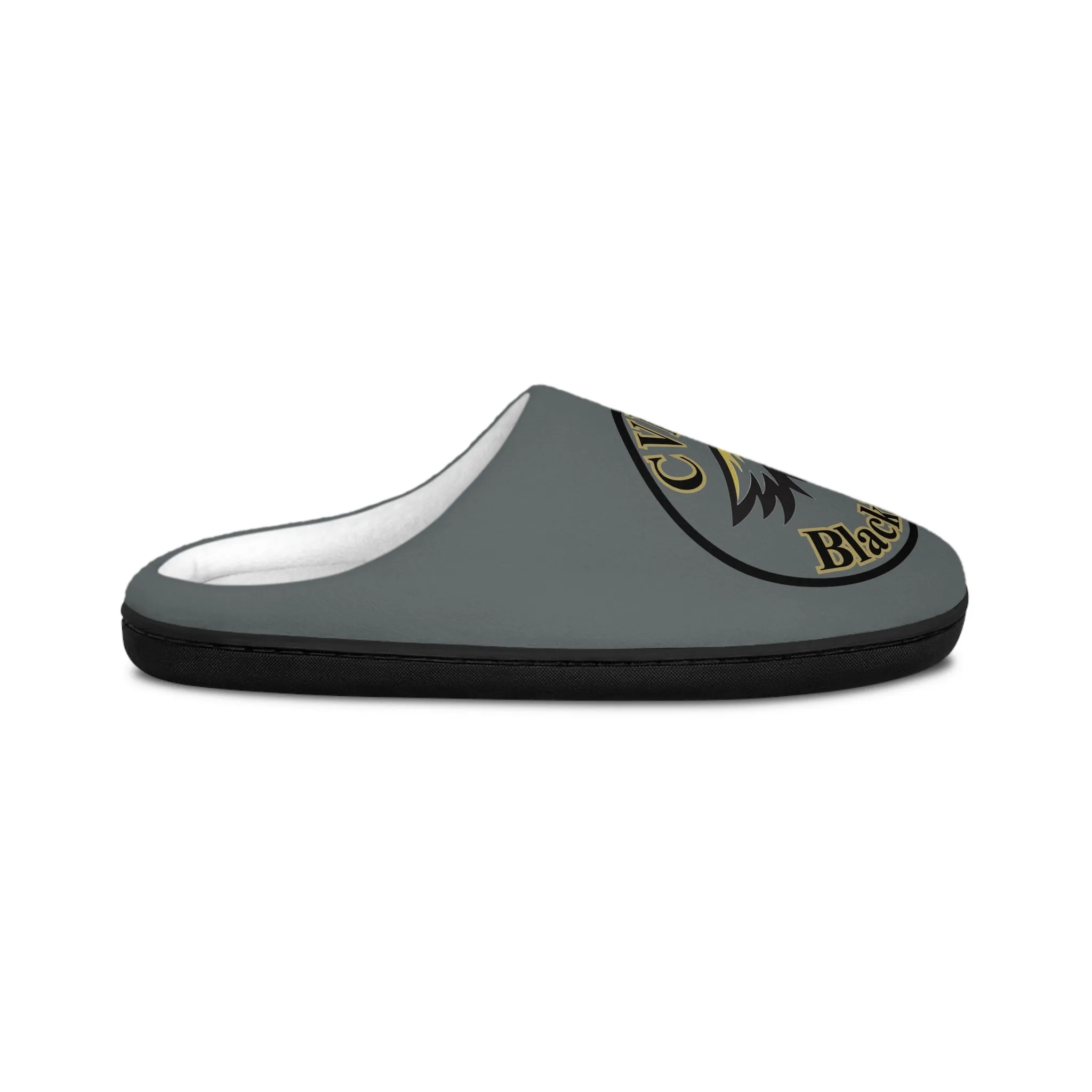 CVHS Blackhawk Circle Logo Men's Soft Flannel Fleece Indoor Slippers
