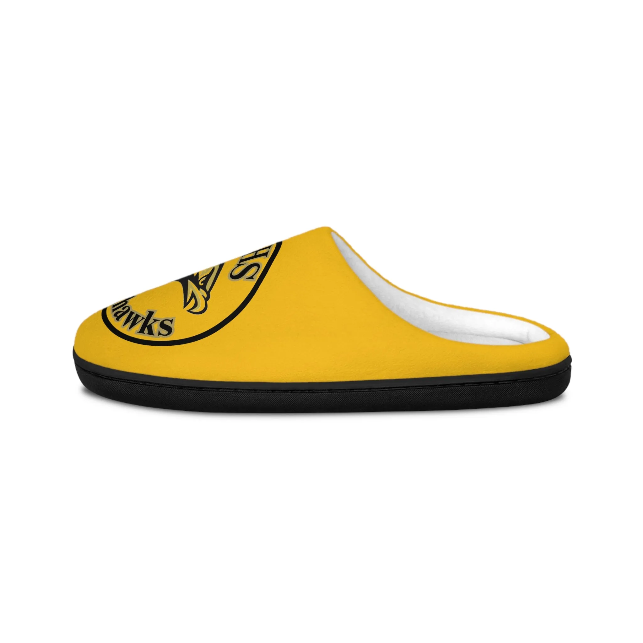 CVHS Blackhawk Circle Logo Men's Soft Flannel Fleece Indoor Slippers