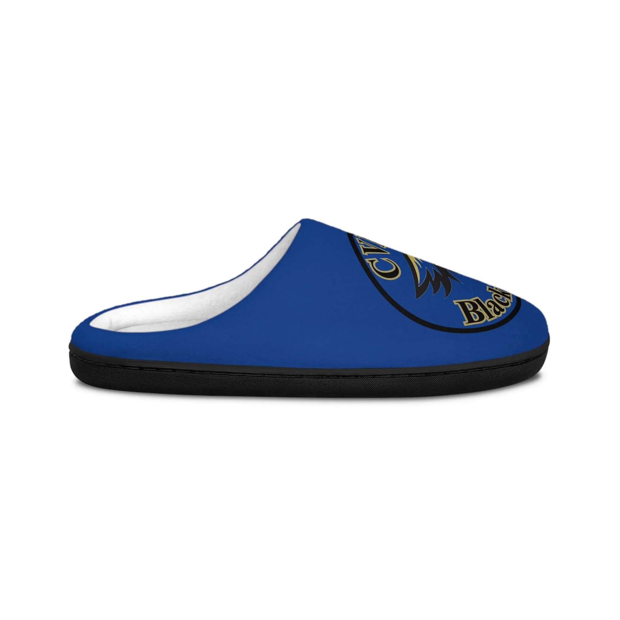 CVHS Blackhawk Circle Logo Men's Soft Flannel Fleece Indoor Slippers