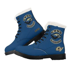 CVHS Seniors Rocker & 2025 Logo Women's Fur Top Combat Style Boots