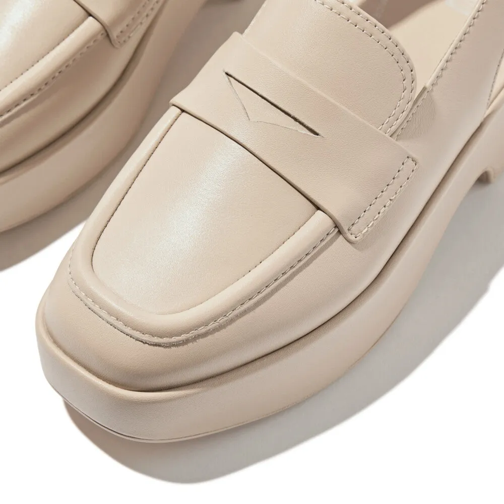 F-LUMA Leather Demi-Wedge Slingback Loafers