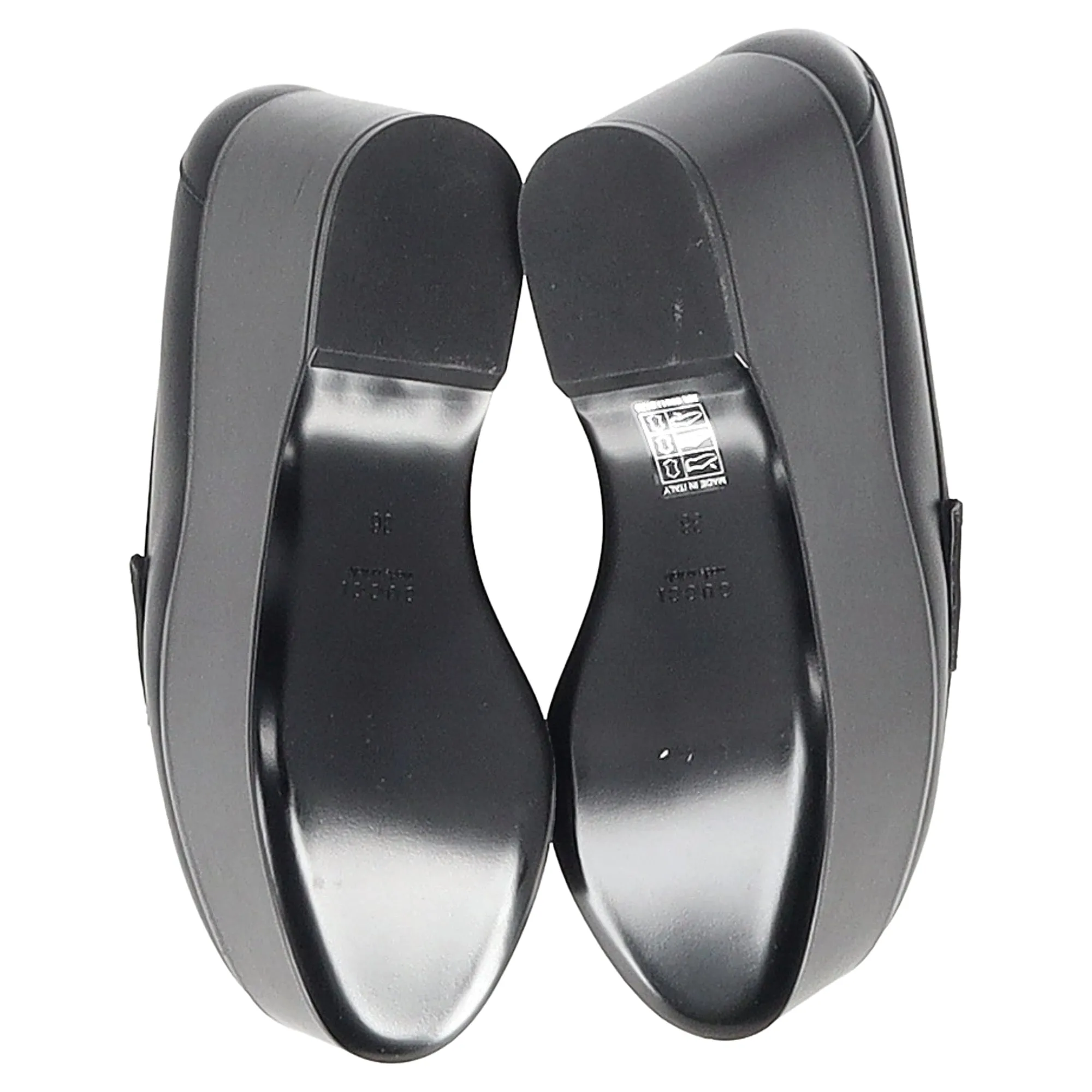 Gucci Horsebit Platform Loafers in Black Leather