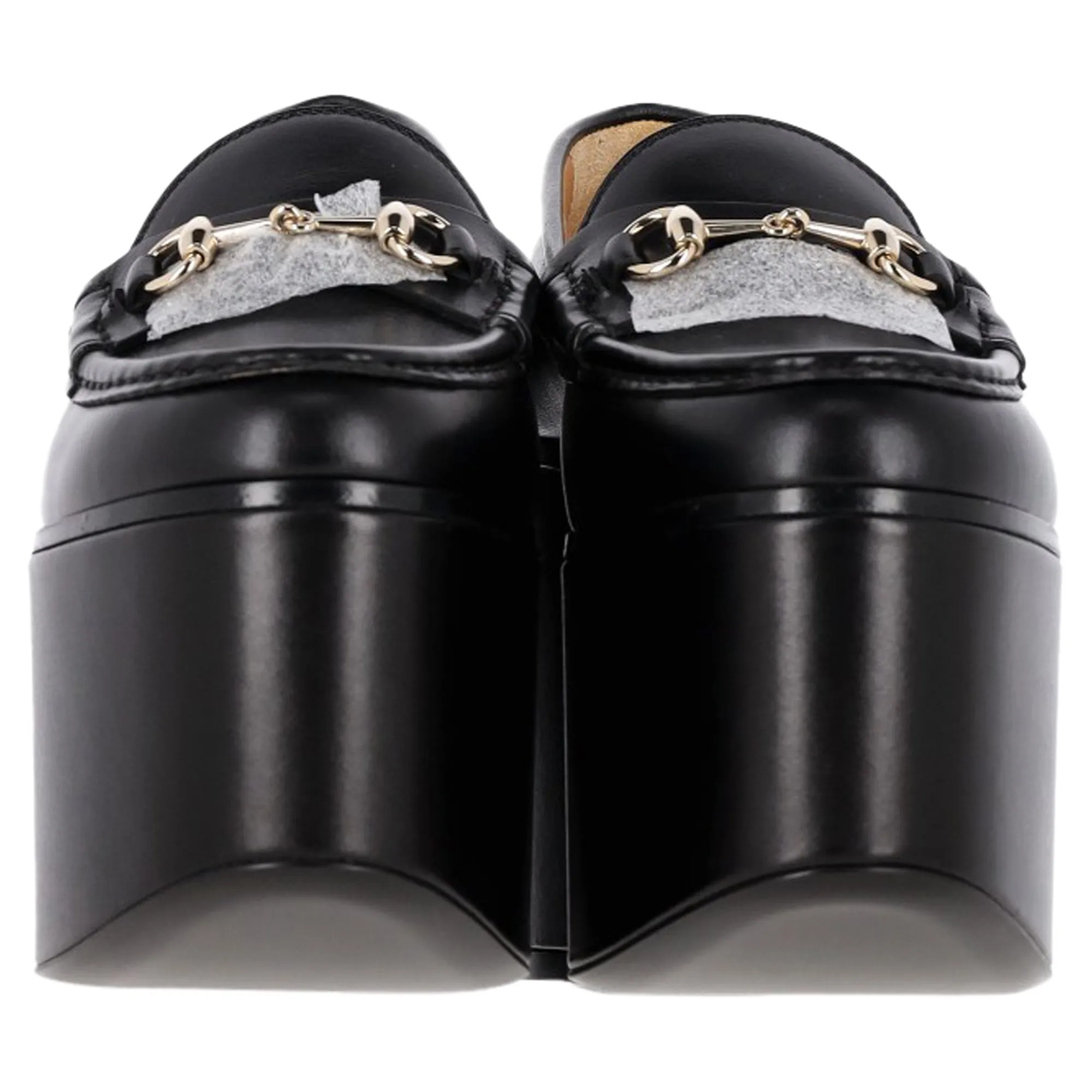 Gucci Horsebit Platform Loafers in Black Leather