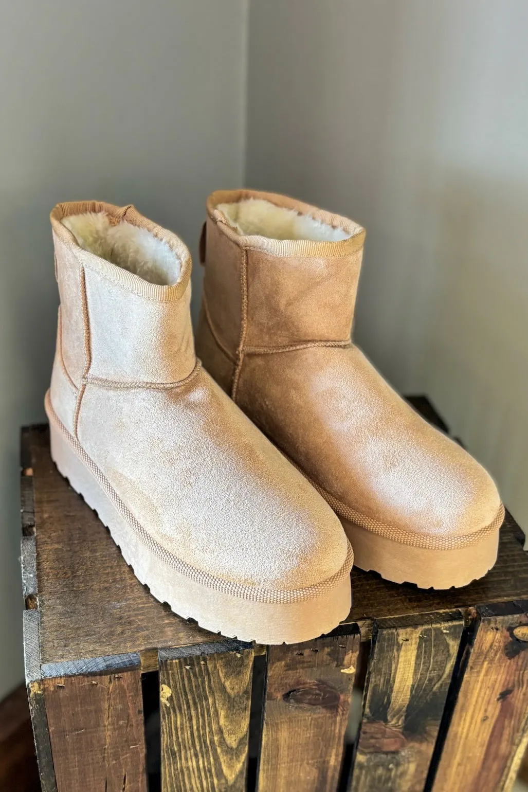 KENZIE Mini Platform Furr Ankle Boot