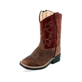Kid's Old West Toddler Natural Cowhide Boots BSI1912