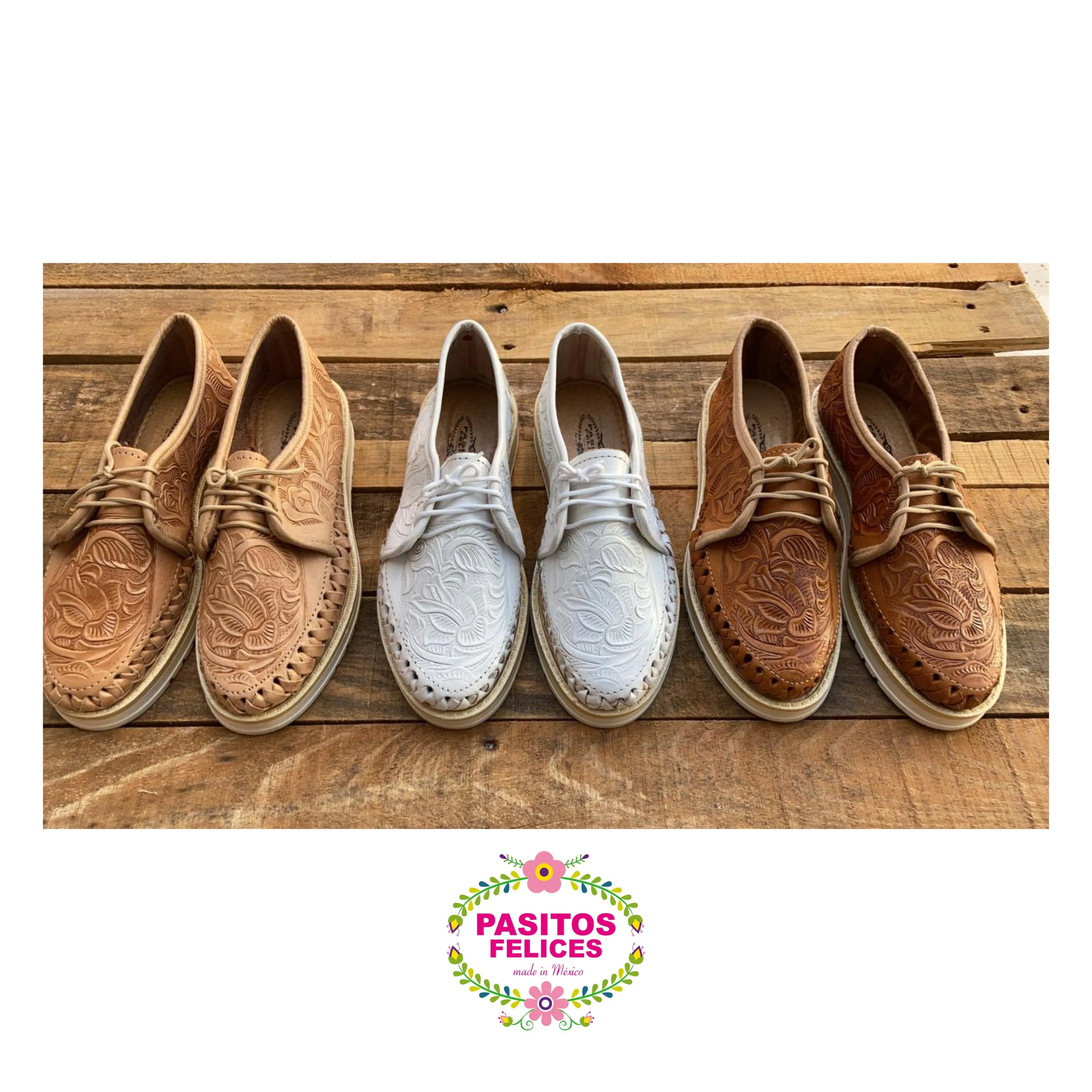 Light Tan Tooled Leather Loafers