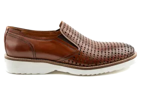 Mens Dress Sneakers, Leather Dress Sneakers Mens, Sneakers That Look Like Dress Shoes, Loafer Dress Shoe Sneaker Hybrid, Tan Dress Sneakers, Summer Perforated Leather Loafers: Tew by Debbano