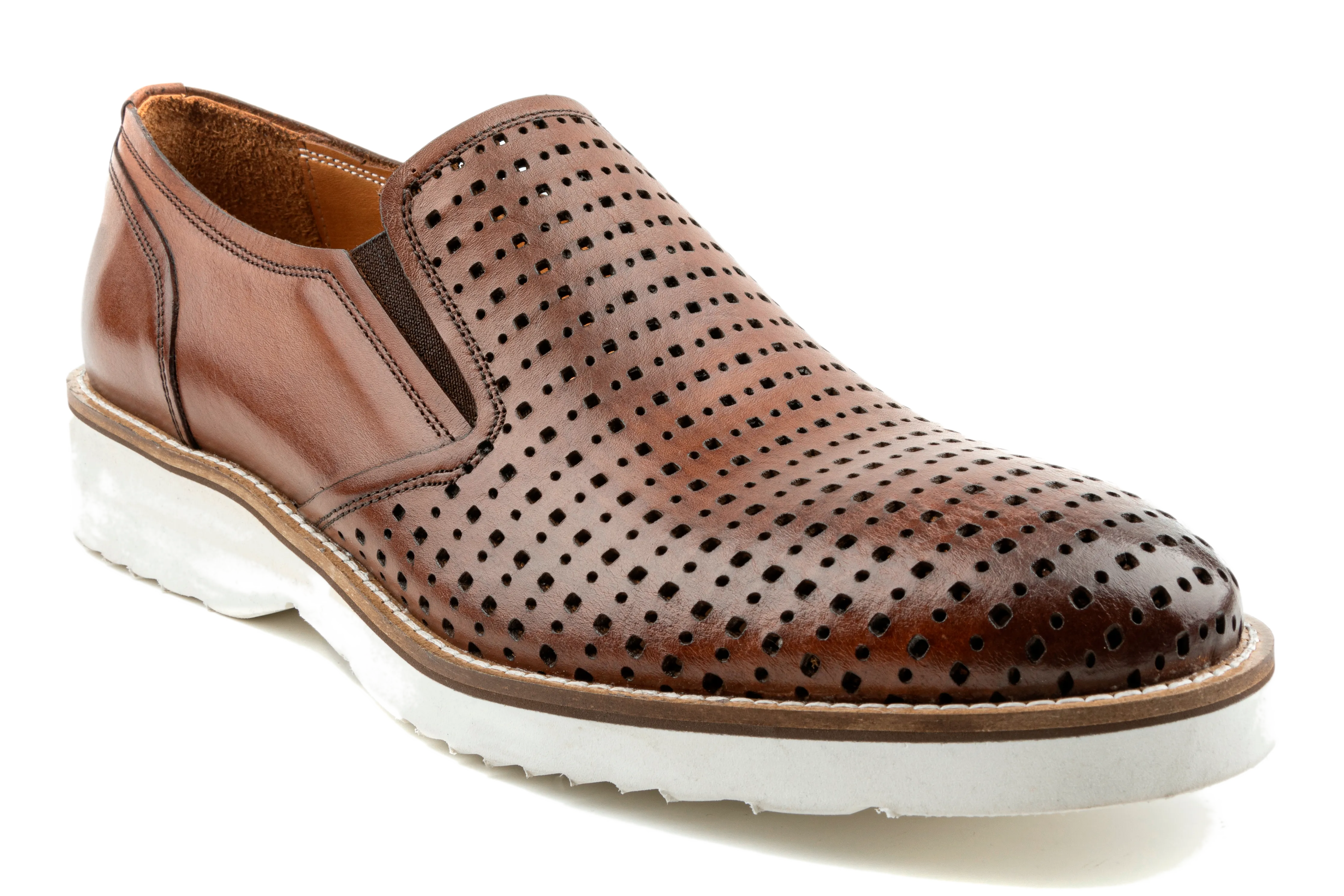 Mens Dress Sneakers, Leather Dress Sneakers Mens, Sneakers That Look Like Dress Shoes, Loafer Dress Shoe Sneaker Hybrid, Tan Dress Sneakers, Summer Perforated Leather Loafers: Tew by Debbano