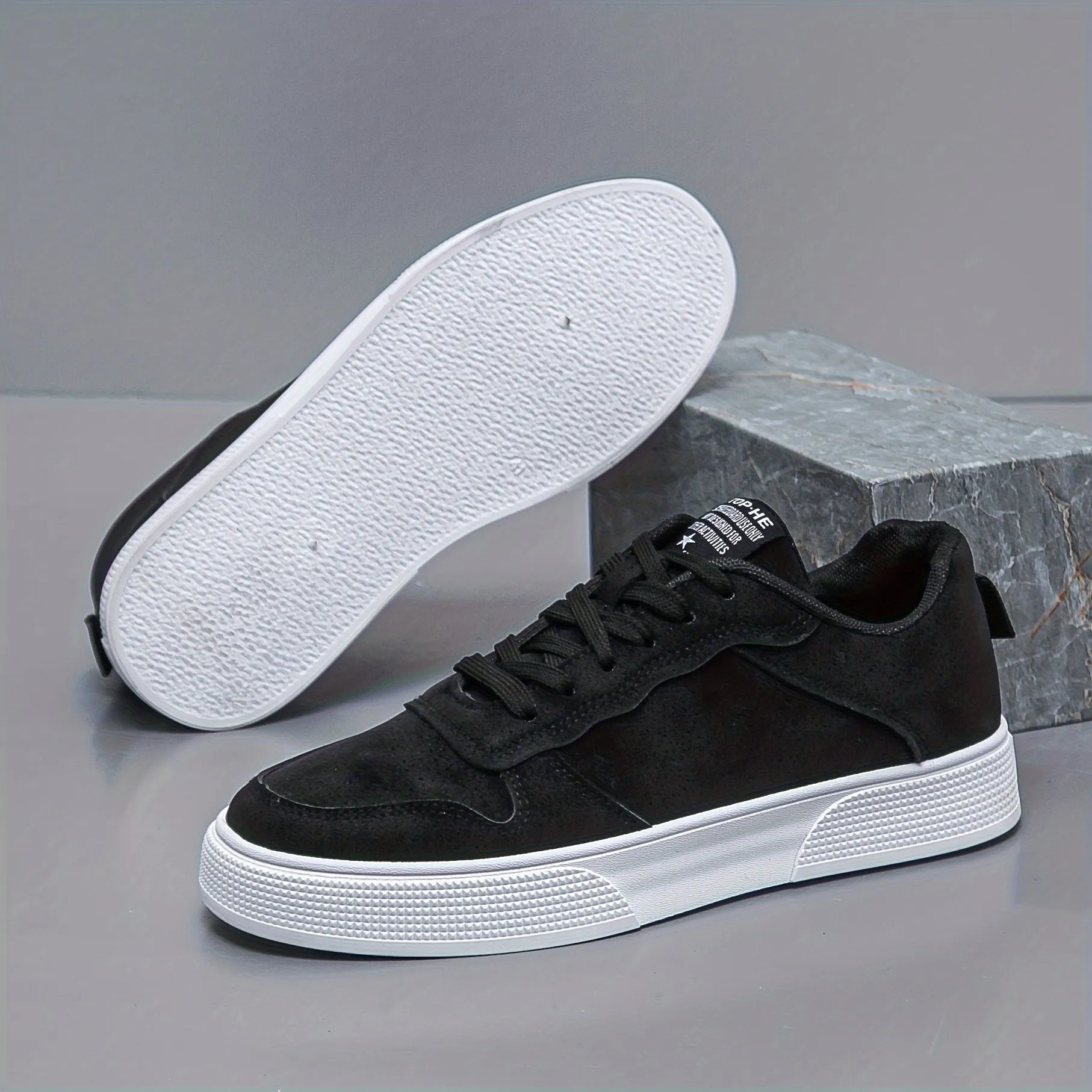 Men's Stylish Casual Suede Low-Top Trainers with Thick Sole | Perfect for Casual Days