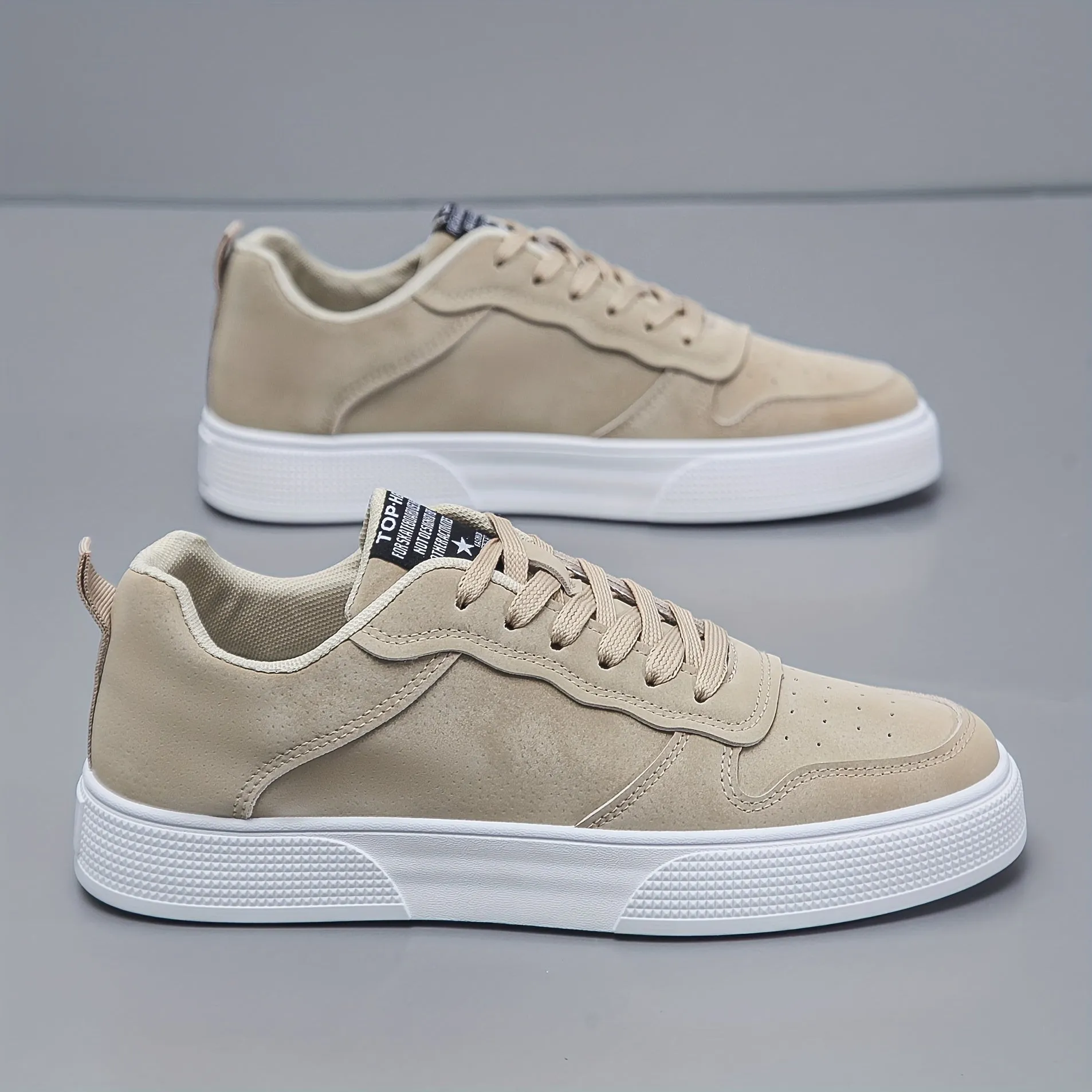 Men's Stylish Casual Suede Low-Top Trainers with Thick Sole | Perfect for Casual Days