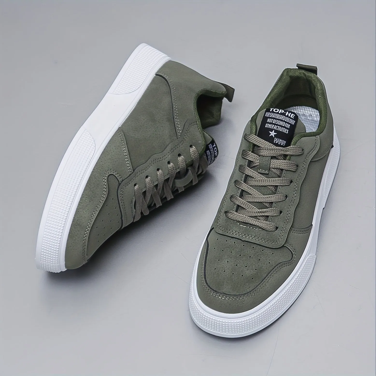 Men's Stylish Casual Suede Low-Top Trainers with Thick Sole | Perfect for Casual Days
