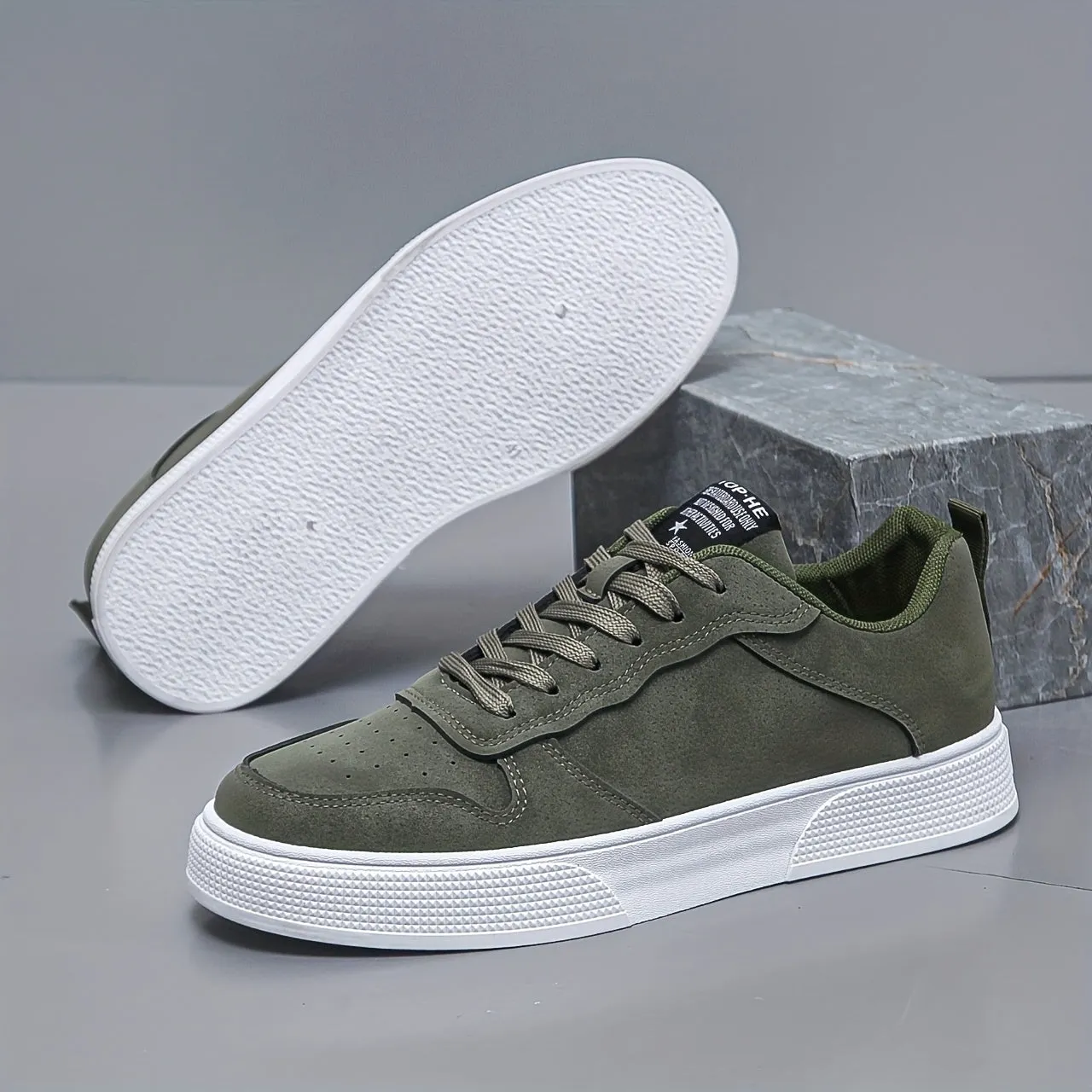 Men's Stylish Casual Suede Low-Top Trainers with Thick Sole | Perfect for Casual Days