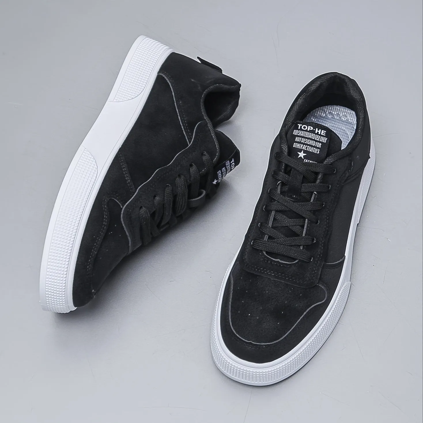 Men's Stylish Casual Suede Low-Top Trainers with Thick Sole | Perfect for Casual Days
