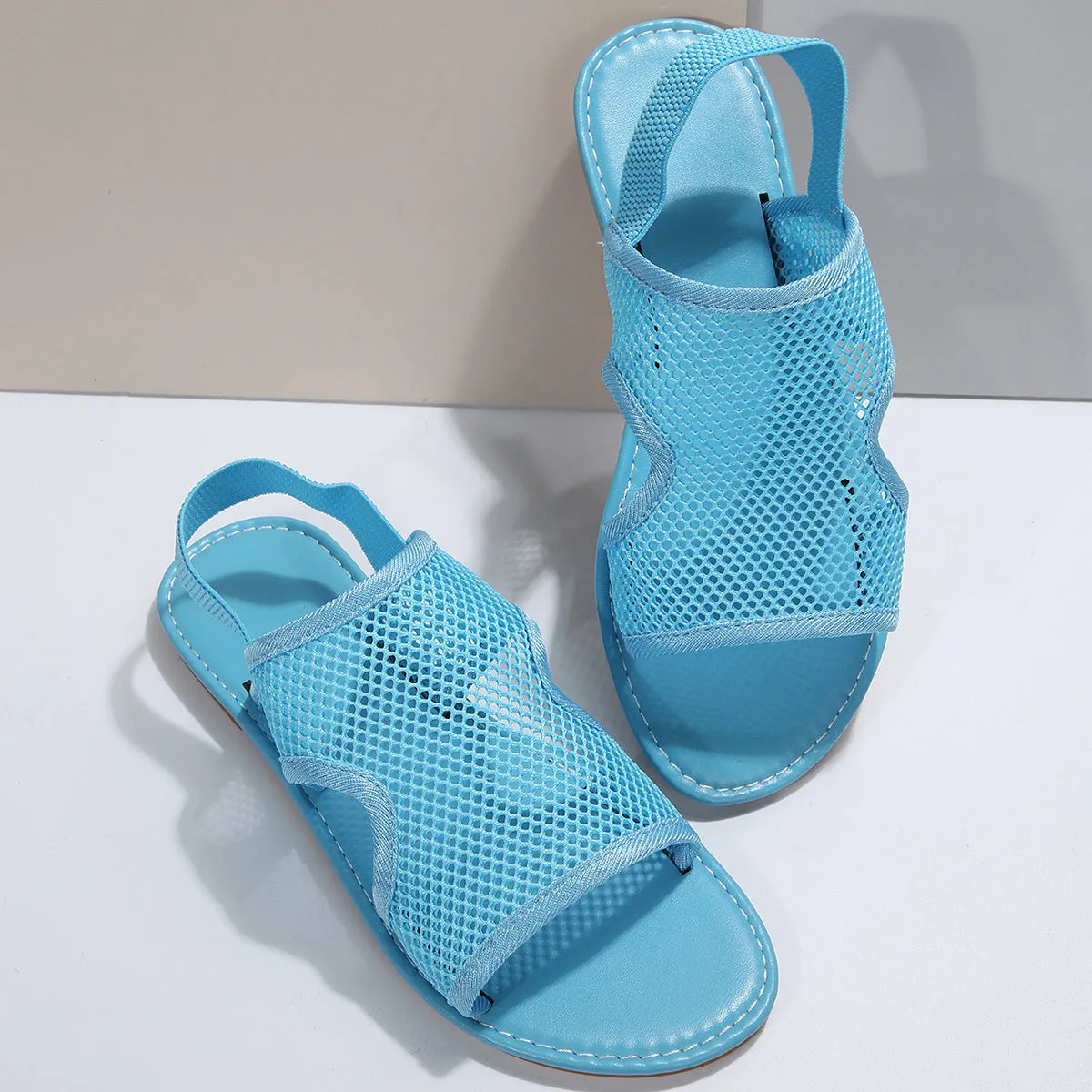 Mesh Sandals Summer Casual Breathable Flat Shoes For Women Men Beach Shoes