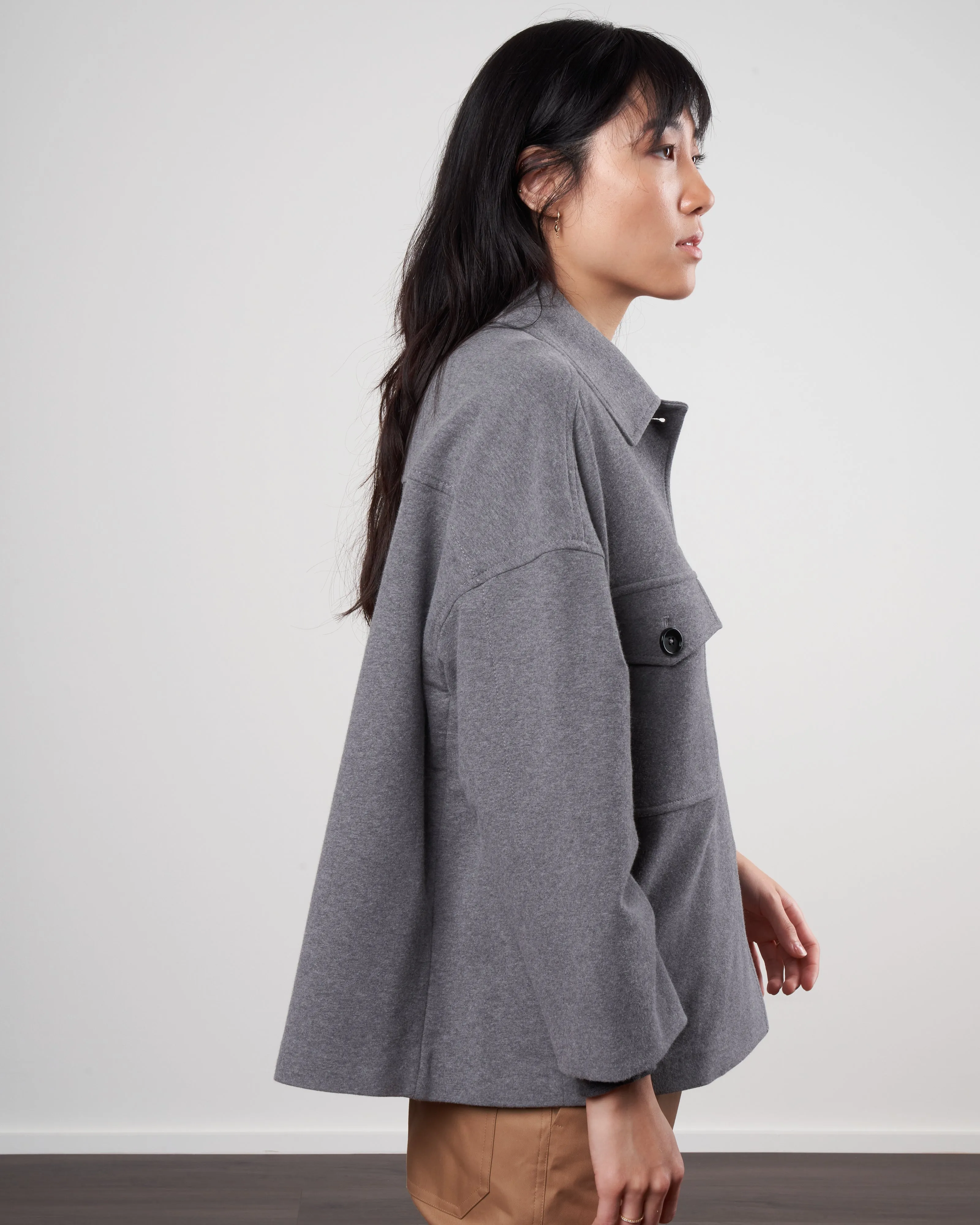 patch pocket gaban - grigio melange
