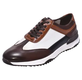 Royal Shoes Brown Multi Color casual Lace-Up Fashion Design Sneakers