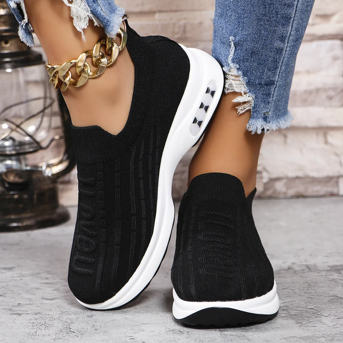 WomenRound Toe Mesh Loafers (5-10.5)