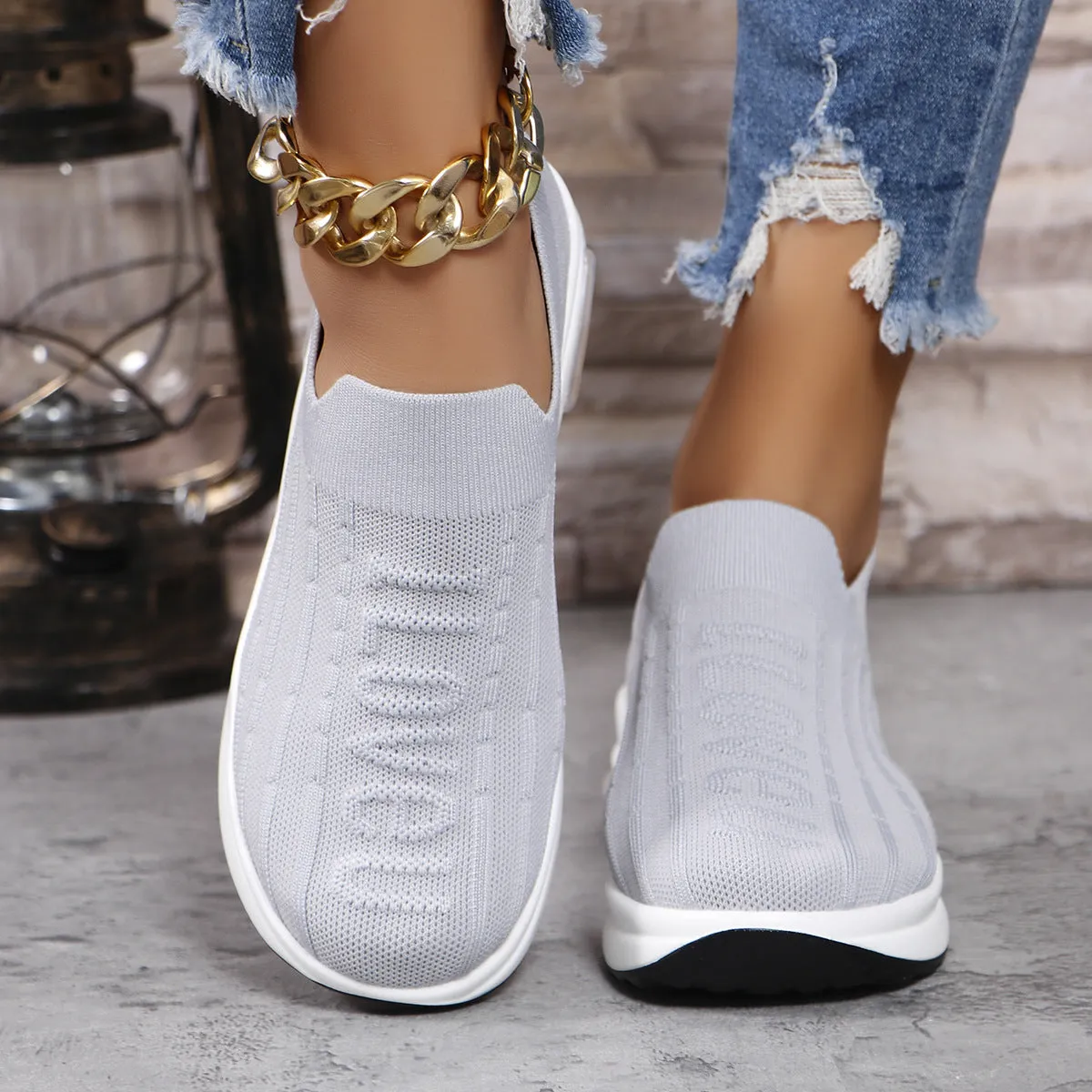 WomenRound Toe Mesh Loafers (5-10.5)